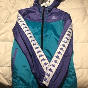 Purple and teal Kappa Windbreaker
